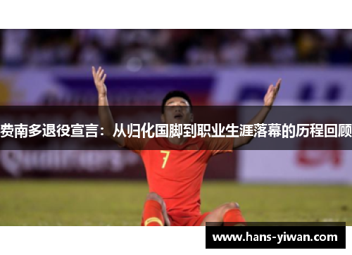 费南多退役宣言：从归化国脚到职业生涯落幕的历程回顾